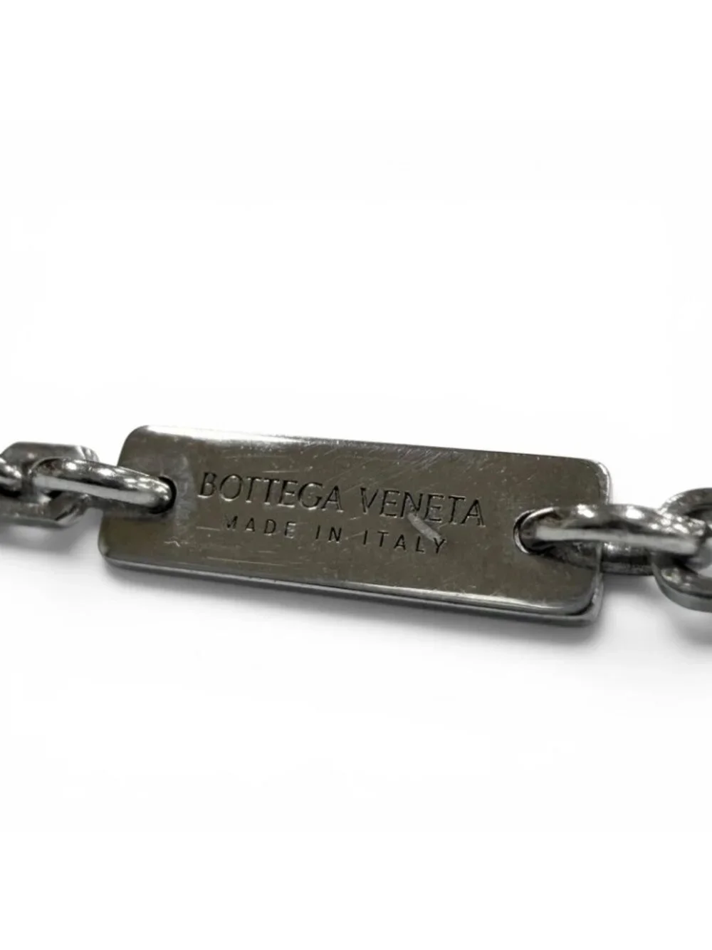 Bottega Veneta Tide Chain Necklace Silver